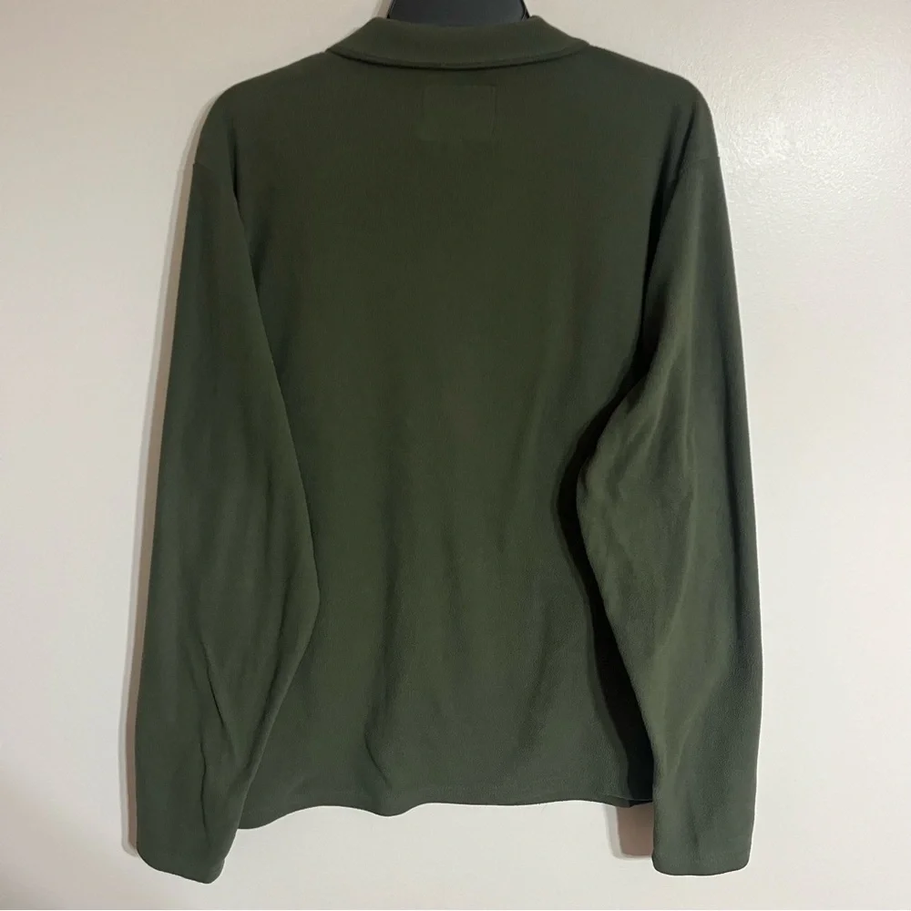 Men's Avalanche Long Sleeve Quarter Zip Fleece Jacket Size Large Green‎